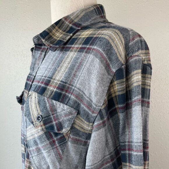 Burnside Button Down Flannel Shirt Size L EUC - Picture 5 of 9